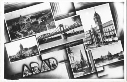 ROMANIA 1941 ARAD, CENSORED - IMAGES FROM ARAD, BUILDINGS, BRIDGE, CHURCH, PEOPLE, ARCHITECTURE, RIVER, BOATS, PEOPLE - Rumänien