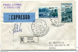 Trieste A - Fiera Di Trieste 1954 Serie Su Busta FDC Racc. - Ongebruikt