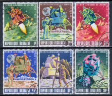 Togo 1969 Mi# 703-708 A Used - Man's 1st Landing On The Moon - Apollo 11 / Space - Togo (1960-...)