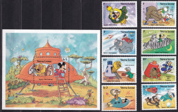 MiNr. 728 - 736 & Block 18 Sierra Leone 1983, 18. Nov. Walt-Disney-Figuren - Postfrisch/**/MNH - Sierra Leona (1961-...)