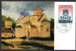 Yugoslavia 1986 - The 800th Anniversary Of Studenica Monastery - Maximum Card - Cartas & Documentos