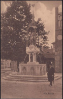 Gest. O-1800 Brandenburg Kurfürstenbrunnen 1912, Daneben Prof. Manzell - Brandenburg