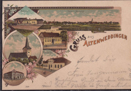 Gest. O-3102 Altenweddingen Bahnhof Post Apotheke 1898, 2x Senkrecht Beschn. - Magdeburg