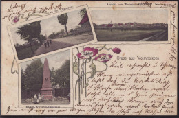 Gest. O-3251 Wolmirsleben Chausse Kaiser-Wilhelm-Denkmal 1905, Briefmarke Entfernt - Stassfurt