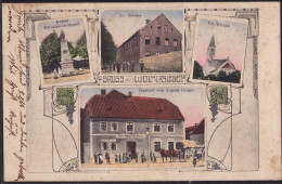 Gest. O-3251 Wolmirsleben Gasthaus Zum Deutschen Haus Evang. Schule 1909 - Stassfurt