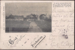 Gest. O-3271 Friedensau Blick Zum Ort 1909, Briefmarke Entfernt - Burg