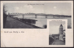 Gest. O-3302 Barby Elbbrücke 1911, EK 2cm EK 9mm - Schoenebeck (Elbe)