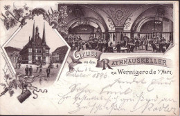 Gest. O-3700 Wernigerode Gasthaus Rathauskeller 1896 - Wernigerode