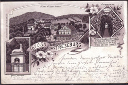 Gest. O-3271 Treseburg Hotel Gasthaus Weisser Hirsch 1897, EK 5mm, Min. Best. - Blankenburg