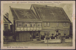 Gest. O-4301 Straßberg Gasthaus Erholung 1924 - Quedlinburg