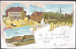 Gest. O-4341 Belleben Gasthaus Trimpler Bahnhof Rathaus 1899, Unterrand Beschn. - Bernburg (Saale)