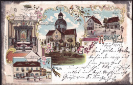 Gest. O-4801 Reinsdorf Gasthaus Deutsches Haus Schule Pfarrhaus 1901 - Weissenfels