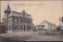 Gest. O-5105 Vieselbach Sparkasse Kriegerdenkmal 1910, EK 1cm Etwas Best. - Erfurt