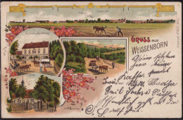 Gest. O-5601 WeißenbornGasthaus Kirche Post 1905, Briefmarke Ausgetauscht, Etwas Best. - Leinefelde