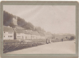 * O-5804 Friedrichroda Kalter Markt 1892, Hartpappfoto 18x13,5 Cm - Gotha