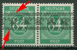 Bizone 1948 Ziffern Bandaufdruck Aufdruckfehler 68 I A AF PII Paar Postfrisch - Postfris