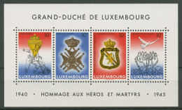 Luxemburg 1985 40. Jahrestag Des Waffenstillstandes Block 14 Postfrisch (C90011) - Blocks & Kleinbögen