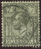 GB 1912 Yv. N°148 - 7p Noir-olive George V - Oblitéré - Oblitérés