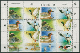 Israel 1989 Gänsevögel: Knäkente, Brandgans 1131/34 Bogen Postfrisch (C98345) - Blokken & Velletjes