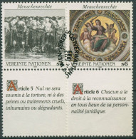 UNO Wien 1989 Erklärung Der Menschenrechte Gemälde Fresko 96/97 Zf Gestempelt - Used Stamps