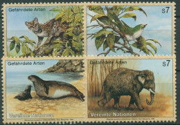 UNO Wien 1994 Gefährdete Tiere Ozelot Robbe Elefant Vögel 162/65 Postfrisch - Unused Stamps