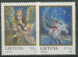 Litauen 1996 Weihnachten Engel Pferd 625/26 Postfrisch - Lituania