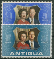 Antigua 1972 Silberhochzeit Des Englischen Königspaares 284/85 Postfrisch - 1960-1981 Interne Autonomie