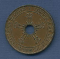 Belgisch-Kongo 10 Centimes 1888, Leopold II., KM 4 Vz (m3334) - 1885-1909: Leopold II