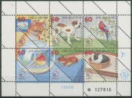 Israel 1998 Briefmarkenausstellung ISRAEL Haustiere 1474/79 K Postfrisch(C61273) - Blocks & Kleinbögen