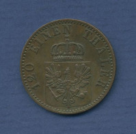 Preußen 3 Pfennige 1867 B, König Wilhelm I., J 52 Vz (m3339) - Kleine Munten & Andere Onderverdelingen