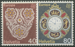 Schweiz 1976 Europa CEPT Kunsthandwerk Taschenuhr Stickerei 1073/74 Postfrisch - Unused Stamps