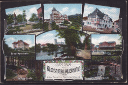 Gest. O-6532 Bad Klosterlausnitz 8-Bildkarte Mit Bahnhof, Feldpost 1916 - Hermsdorf