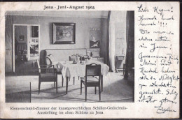 Gest. O-6900 Jena Riemerschmidt-Zimmer, Schiller-Ausstellung 1905, Etwas Bügig, Randkerbe 2mm - Jena