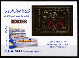 Sharjah Block 46 B Postfrisch Boxen Olympiade Mexiko 1968 #NA477 - Qatar