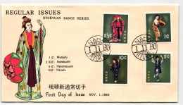 Ryukyu-Inseln FDC 94-97 Als Ersttagsbrief #NI406 - Riukiu-eilanden