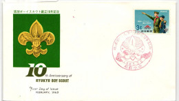 Ryukyu-Inseln FDC 159 Als Ersttagsbrief #NI454 - Riukiu-eilanden