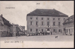 * O-7209 Rötha Leipziger Straße Gasthaus Drei Rosen - Borna