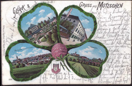 Gest. O-7244 Mutzschen Gasthaus Schützenhaus Schloß 1901, Briefmarke Entfernt - Grimma