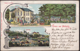 Gest. O-7320 Minkwitz Gasthaus Bellevue 1908 - Leisnig