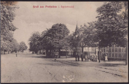 Gest. O-7551 Pretschen Straßenpartie, Feldpost 1915 - Lübben