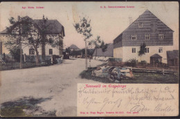 Gest. O-8242 Zinnwald Zollämter 1906, Briefmarke Entfernt - Dippoldiswalde