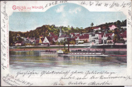 Gest. O-8301 Pötzscha-Wehlen Blick Zum Ort Dampfer Pirna 1901 - Pirna