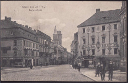 Gest. O-8800 Zittau Bautzner Straße Cafe Zur Reichspost 1908 - Zittau