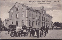 Gest. O-9152 Jahnsdorf Gasthaus Zur Grünen Aue 1913 - Stollberg (Erzgeb.)