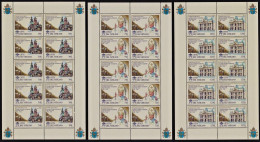 VATICANO 1996 ANNIVERSARIO ORDINE SACERDOTALE GIOVANNI PAOLO 3 MINIFOGLI ** MNH - Blocs & Hojas