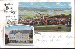 Gest. O-9417 Zwönitz Gasthaus Hotel Blauer Engel 1902 - Aue