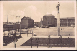 * O-9500 Zwickau Hauptbahnhof Denkmal Der Arbeit - Zwickau