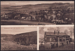 Gest. O-9651 Gunzen Gasthaus Zum Haltepunkt, Briefmarke Entfernt - Klingenthal