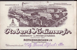 * O-9707 Rothenkirchen Bürstenfabrik Robert Krämer, Vertreterkarte, Keine AK! - Auerbach (Vogtland)