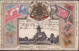 Gest. O-9800 Reichenbach Briefmarken-Prägekarte 1905 - Reichenbach I. Vogtl.